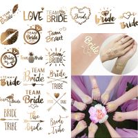 10pc Bachelorette team Bride Bridesmaid tribe squad temporary tattoo Hen Night Sticker bride to be wedding supplies