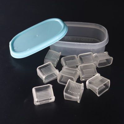 Professional 10 Pieces Clear Plastic Whistle Cover Referee Whistles Finger Grip Whistle Cushioned Mouth Grip With Box Survival kits