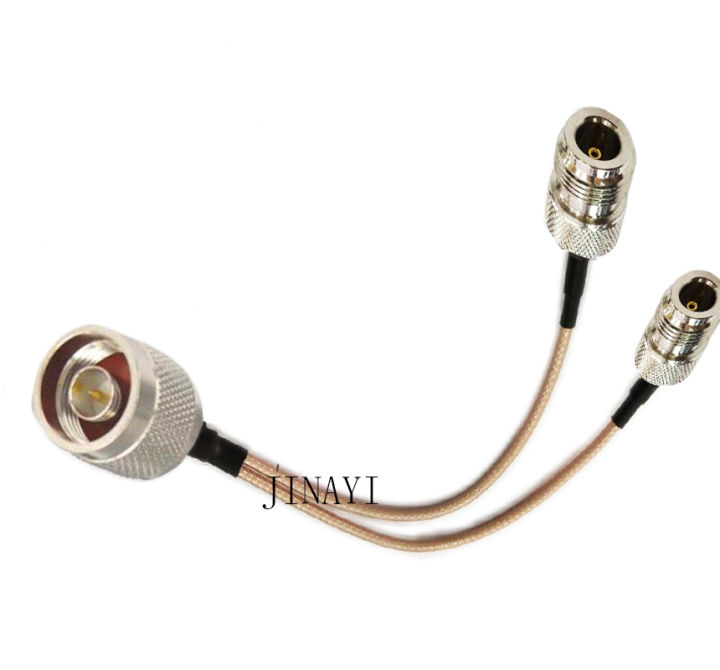 1pc N Male to 2 N Female Connector RF RG316 Pigtail Y Splitter Extension Cable 10/15/20/30/50cm /1m