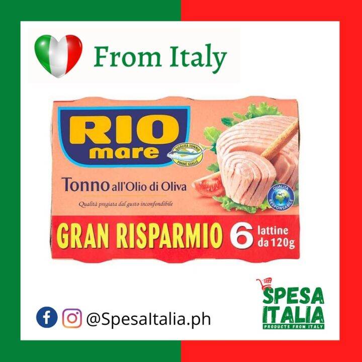 Rio Mare Tonno Tuna in Olive Oil 6x120g (from Italy) Lazada PH