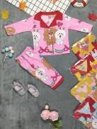 Bộ Pijama Lụa Tay Dài Bé 8-14kg giao màu ngẫu nhiên
