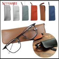 521YIANEE หนังพียู กระเป๋าใส่แว่นอ่านหนังสือ นุ่มนุ่มๆ เคสลายแว่นตา กล่องใส่แว่นกันแดด แฟชั่นสำหรับผู้หญิง ซิปมีซิป ถุงเก็บแว่นตา อุปกรณ์เสริมแว่นตา