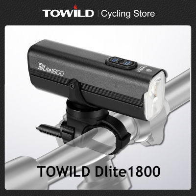 TOWILD DLite 1800สวิตช์ไฟต่ำ,ไฟจักรยานอัจฉริยะรีโมตคอนโทรลแบตเตอรี่5000MAh ไฟจักรยาน MTB แบบชาร์จไฟได้ Type-C