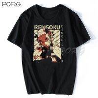 Demon Slayer Rengoku Kyoujurou Anime Cal Men Women Short Sleeve Fashion Summer Hip Hop T-Shirt Cartoon Japan Tshirt Oversize S-5XL