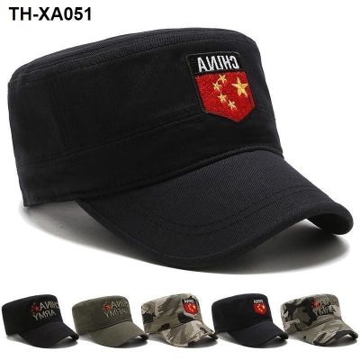 2023 spring and summer camouflage hat mens flat cap outdoor military fashion all-match sunscreen sun visor trendy