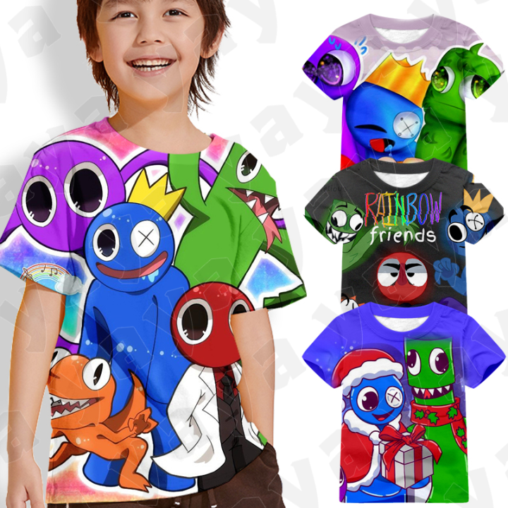 Roblox Rainbow Friends Cartoon Anime Clothes Summer Round Neck  Short-sleeved Printed Men's And Women's T-shirts - Animation  Derivatives/peripheral Products - AliExpress