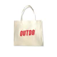 USA Cotton 14.8 x 16.5 นิ้ว ผ้าคอตตอนทวิลพรีเมี่ยม ลาย Outdo กระเป๋าผ้า ถุงผ้าดิบ tote bag คงทน เบา สวย คลาสสิค