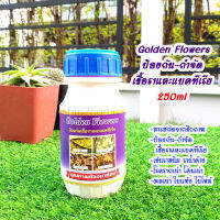 สารป้องกัน-กำจัด​เชื้อราและแบคทีเรีย​ Golden​ Flowers 250ml ปลอดสารเคมี ใช้กำจัดราแป้ง ราน้ำค้าง ราสนิม รากเน่า ผลเน่า