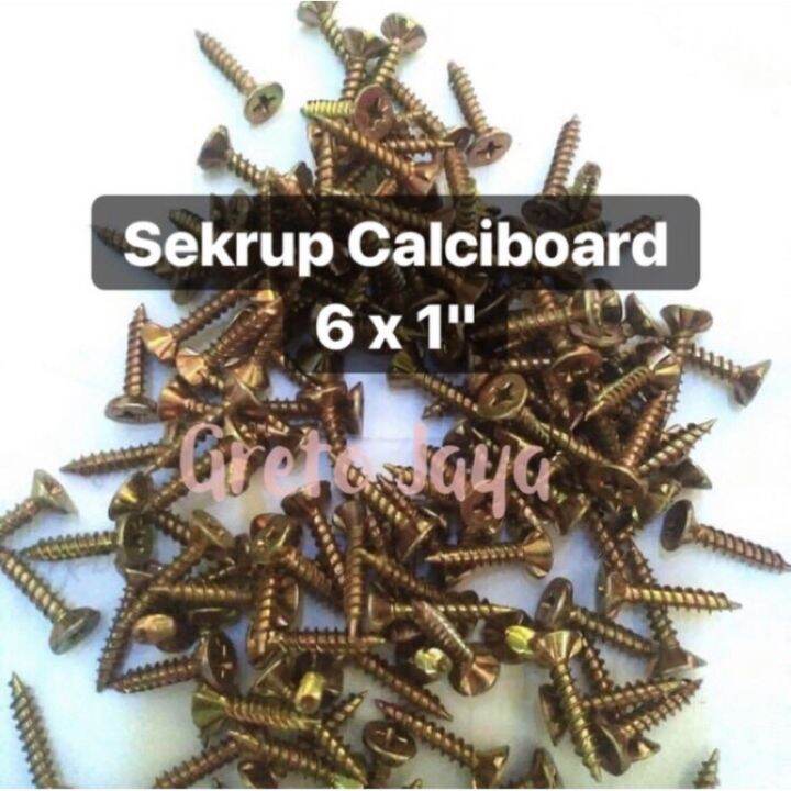 ( 6x1 100bj ) Sekrup Kalsibot 2.5cm Calsibot GRC Skrup Calciboard ...