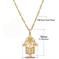 2021Hand Of Fatima Necklace &amp; Pendant Iced Out Water wave Chain Gold AAA Cubic Zircon Mens Women Hip hop Rock Jewelry