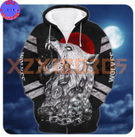 【xzx180305】Personalized Name Blue Moon Wolf Spirit Premium Unisex M-3XL 3D HOODIE 01