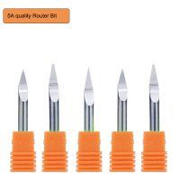 10pc 5A 3.175mm Shank Flat Bottom Engraving Bit CNC Solid Carbide Engraving Bit Woodworking Router Bit PVC MDF acrylic end Mill