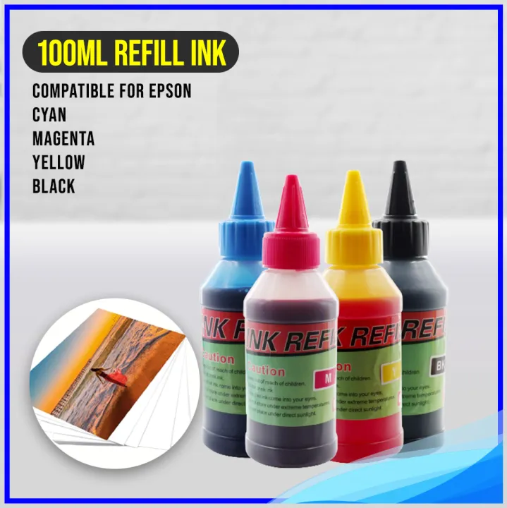 Refill Ink [Epson 100ml Refill Ink Continues Ink Premium Ink Compatible
