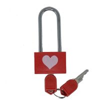 Anti-theft Padlock Long Beam Love Lock Door Security Key Drawer Latches Burglar Furniture Suitcase Locker Cupboard Closet Travel