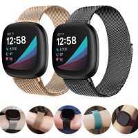 สำหรับ Fitbit Versa 3 Band Mental Magnetic Watchband สายรัดข้อมือสำหรับ Fitbit Sense Correa Smart Watch อุปกรณ์เสริม