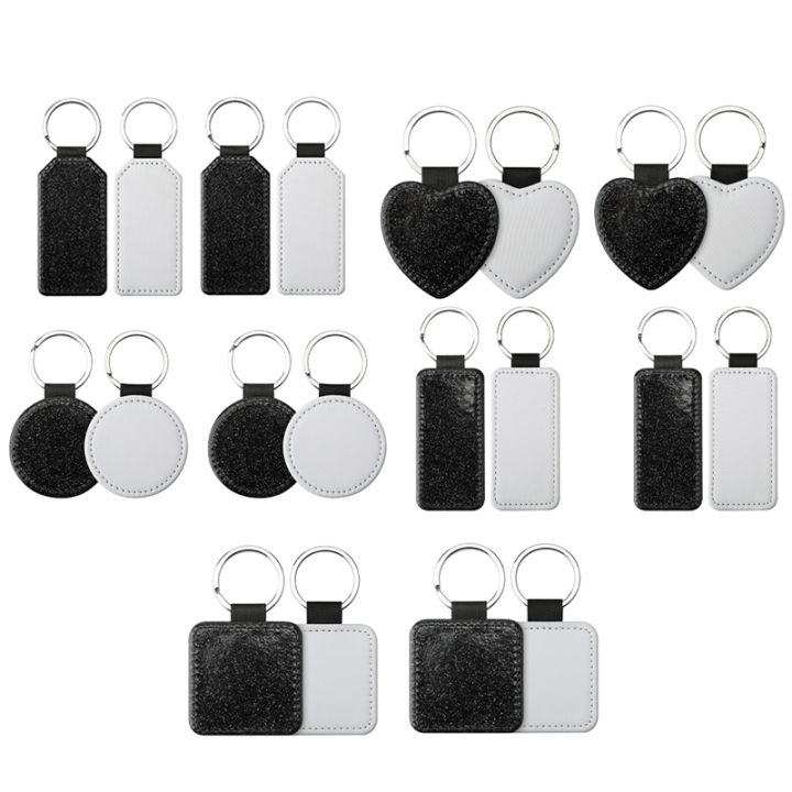 20pack-sublimation-blanks-keychain-glitter-pu-leather-keychain-heat-transfer-keyring-various-kinds-sublimation-blank