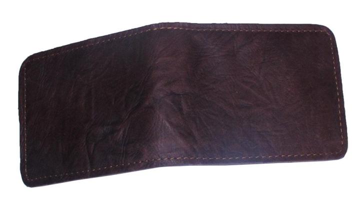 nice-gift-cowhide-leather-brown-ของขวัญถูกใจ-สวยมาก-กระเป๋าสตางค์-แบบ-2-พับ-เท่