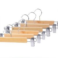 1Pc/3pcs/5pcs High-grade Solid Wood Clothes Hanger Adult Trousers Multifunction Anti-skid Pants Folder Skirt Clip Portable Trousers Rack