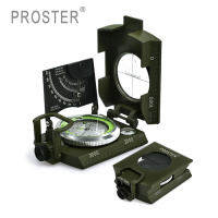 Proster ทหารกองทัพโลหะเข็มทิศมืออาชีพ Clinometer กลางแจ้งตั้งแคมป์เดินป่า