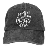 My 1st Fathers Day Sports Denim Cap Adjustable Casquettes Unisex Baseball Cowboy Peaked Cap Adult Outdoor Sun Hat