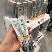 ? Beauty Shop~ It Cosmetics Yike Meiyin Tube Nude Color Cc Cream Concealer Sunscreen Green Tube Oil-Free 12 Ml32ml Liquid Foundation