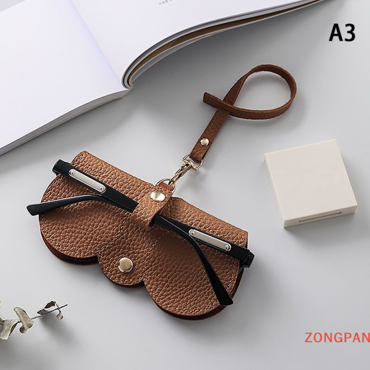 zongpan-กระเป๋าใส่แว่นตาสำหรับชายและหญิงสำหรับสายตาสั้นอ่านกรอบป้องกันทำจากหนัง-pu-อุปกรณ์เสริมแว่นตาแฟชั่นย้อนยุคแบบพกพา