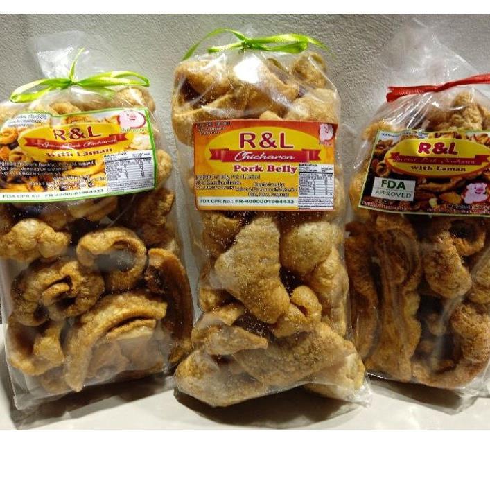 (O O)6 Pampanga's R L Special Pork Chicharon with Laman 250 grams KETO ...