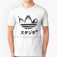 Logo T Shirt Cotton 6Xl Jiji Porco Rosso Princess Mononoke Kaonashi Yokai Spirited Away Ponyo San Aaka Matryoshka Mashup