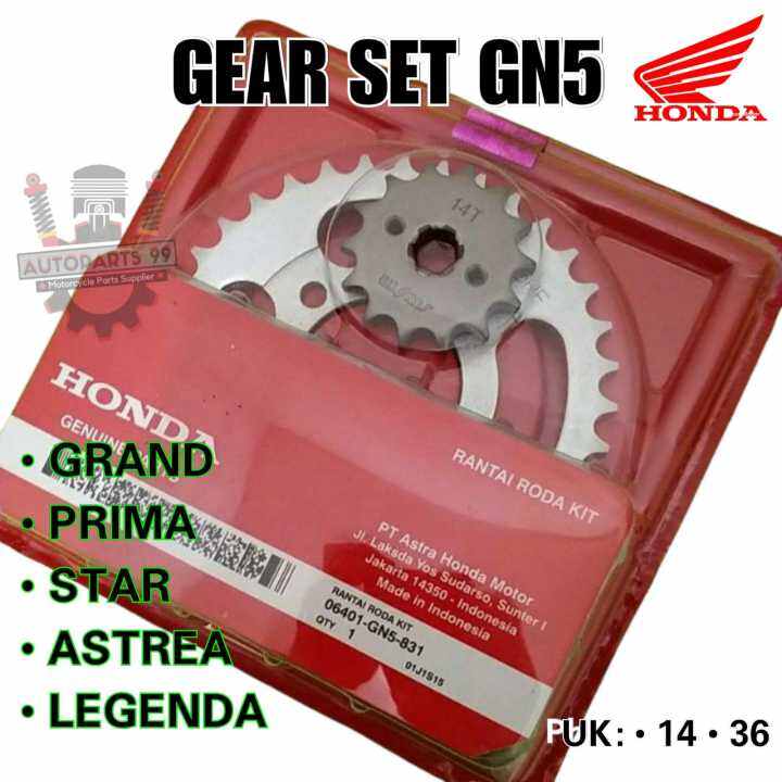 Gear Set honda Granda Legenda Prima Astrea Star C70 kualitas Original Gir Set Grand GN5 Honda
