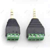 3.5mm 3 4 Pole Male Connector Terminal 3pin 4pin Audio AUX Earphone Adapter To Headphone Jack Stereo Plug Solderless DIY WB15TH