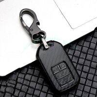 NEW Car Glossy Carbon Fiber ABS Car Key Case for Honda Civic CR-V HR-V Agreement Jade Crider Odyssey Pilot Ridgeline Accessories