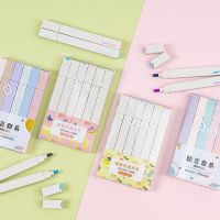 [Hagoya Stationery Stor] ปากกาเน้นข้อความ,ปากกามาร์กเกอร์ความจุสูง6ชิ้น/เซ็ต