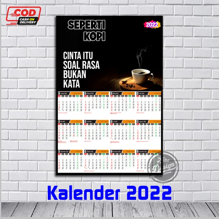Kalender 2022 Dinding Murah Qoutes Kopi 14 | Lazada Indonesia