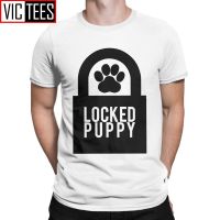 Mens Tshirt Locked Puppy Bdsm Cotton Dominant Submissive Slave Play Submission Master Sexy Sub T Shirt