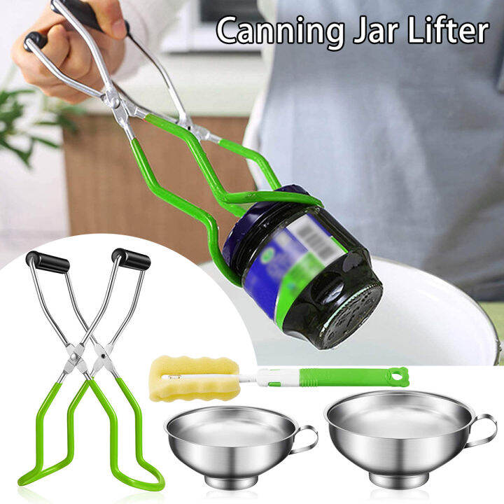 Keluli tahan karat Canning Jar Lifter dengan pemegang cengkaman boleh
