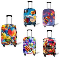 Hot Air Balloon Pattern Suitcase Dust Waterproof Cover Unisex Pull Rod Box Protective Cover Elastic Luggage Protective Cover