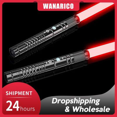 WANARICO RGB โลหะ Lightsaber ของเล่นคอสเพลย์ดาบเลเซอร์7สีตัวแปรดาบแสงกับการกดปุ่มเสียงประกอบดวล FX