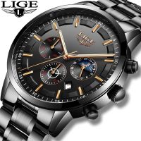 ZZOOI New LIGE Watch Men Quartz Top Brand Analog Military Male Watches Mens Chronograph Sports Army Watch Waterproof Relogio Masculino