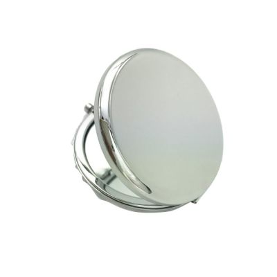 Portable Solid Color Metal Round Case Double-Side Pop-Up Pocket Makeup Mirror Makeup Tools Mirrors