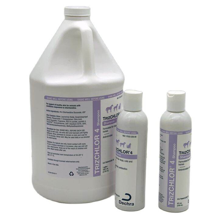 *110450ml* Dechra TrizCHLOR 4 Antibacterial Shampoo Antifungal Shampoo