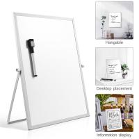 Magnetic Dry Erase Board Double Sided Writing Teaching Practice White Board Planner Reminder with Stand for School Home Office LED Strip Lighting