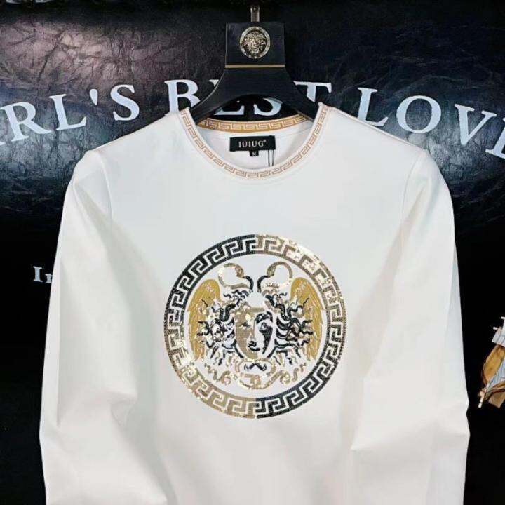 2023-versace-new-ดั้งเดิมเสื้อมีฮู้ดแฟชั่นใหม่ยุโรปแขนยาวลายปักเสื้อซับในเข้ารูปพิมพ์ลายฤดูใบไม้ร่วง