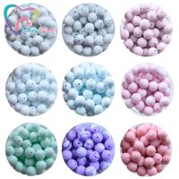 100PCS Marble Color 9 15 MM Silicone Beads Pearl Food Grade Teething Beads DIY BPA Free Jewelry Baby Teether Toy Pacifier Chain