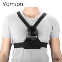 [COD]Vamson สำหรับ Go Pro อุปกรณ์เสริมสายรัดร่างกายยืดหยุ่นสายรัดหน้าอกสำหรับ Hero 10 9 8 7 6 5สำหรับกล้อง