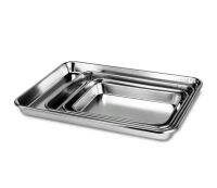 ถาดใส่อาหารสแตนเลส ทรงสี่เหลี่ยม Stainless Steel Food Panขนาด 45*35*7 CM -ผลิตจากสแตนเลสเนื้อดี แข็งแรง ทนทาน ใช้งานได้นาน -ดีไซน์มุมด้านใน