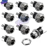 10Pcs DC-025M 5.5-2.1MM 5.5 x 2.1 DC Socket With Nut DC Power Jack Socket Female Panel Mount Connector