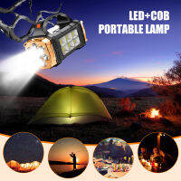 LED COB Handheld Spotlight การชาร์จ USB พร้อมที่จับไฟฉายไฟฉายหรี่แสงได้กันน้ำน้ำหนักเบาสำหรับอุปกรณ์กลางแจ้ง