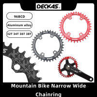 DECKAS รอบรูปไข่96BCD Chainring MTB จักรยานเสือภูเขา32ครั้ง34ครั้ง36ครั้ง38ครั้งมงกุฎแผ่น M6000 M7000 M8000 M4100ข้อเหวี่ยงขี่จักรยานส่วน