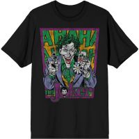 New ไอเทมเด็ด!!เสื้อยืด พิมพ์ลาย Batman Joker Laughing สีดํา สําหรับครอบครัว และผู้ใหญ่