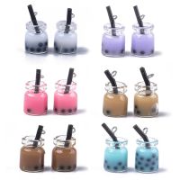 【hot】 10Pcs Resin Charms Imitation Bottle Pendants for Jewelry Keychain Making Earrings Necklcae Accessories ！